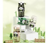 Aislamiento Térmico Vaso de Agua Panda Tapa de Vaso Panda Vaso para Bebida Directa Café Té Zumo negro