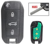 llave electronica virgen para PEUGEOT 208 308 2008 3008 5008 301 CHIP ID46 remoto 433mhz FSK