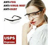 Gafas de seguridad protectoras transparentes antisaliva para protección ocular en entornos químicos y laborales.