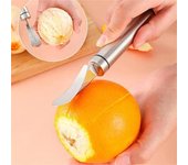 Pelador de naranjas y limones de acero inoxidable, práctico abridor de pomelo y cortador, utensilios de cocina para el hogar, pelador de naranjas. 1pcs