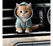 Lindos clips para ventilación de coche con forma de gatito, difusor recargable para coche, clips para ventilación de coche con forma de gato Lemon color rosa