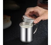 Taza de agua de acero inoxidable, taza para el hogar, taza de boca doble para niños, taza de leche con tapa, taza de café One Size