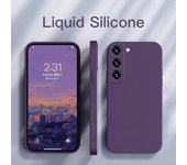 Funda de silicona líquida cuadrada de lujo para Samsung Galaxy S25 S24 S23 FE S22 Ultra S21 S20 S10 Plus A52 A53 A54 A33 A72 A32 4G 5G Funda blanda For Samsung S23 Ultra negro