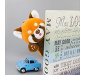 2024 12 cm llavero de peluche de panda menor, regalo de vacaciones, colgante de mochila de animal de peluche, recuerdo del zoológico, lindas muñecas, animales Mori