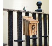 Nido de madera impermeable para pájaros, nido para carboneros, casa para pájaros al aire libre, caja para pájaros azules, para reyezuelos, golondrinas, pinzones color de madera antigua