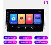 Radio Android para coche Peugeot 2008 208 2012-2018, reproductor multimedia, unidad principal, estéreo, navegación GPS, Bluetooth, WIFI, 1+16 GB 1+16GB