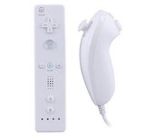Manette de jeu - PEGA - Wiimote avec Nunchuk et Motion Plus intégré - Sans fil - Blanc - Pack de 2