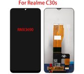 Pantalla LCD para Realme C30s RMX3690 pantalla LCD Digitalizador de pantalla táctil pieza de repuesto de montaje completo negro