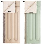 Saco de dormir tipo sobre para acampar al aire libre, para viajes, lavable y empalmable, de algodón