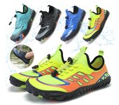 Zapatos descalzos de agua Unisex, zapatos para nadar aguas arriba, sandalias para vadear de drenaje para gimnasio, Yoga, buceo, Surf, senderismo, zapatillas deportivas 36 azul