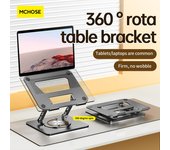 Soporte para ordenador portátil, soporte plegable de aleación de aluminio para tableta, Macbook, portátil, soporte plegable, soporte de refrigeración plata