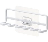 Gancho para cepillo de dientes Yamazaki Jitsugyo Film Hook, 5 filas, blanco, aprox.. Reemplazo de cepillo de dientes eléctrico Tower, almacenamiento flotante, 12,5 x 3,5 x 4 cm