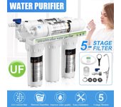 Purificador del sistema de filtro de agua del grifo del grifo del hogar de ósmosis inversa de 5 etapas blanco 3 + 2