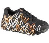 Skechers Corona dorada: Uno Lite - Metallic, Zapatillas negras para Niña 33 negro
