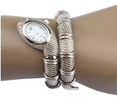Reloj de cuarzo para mujer, relojes de serpiente, pulsera de acero inoxidable, reloj de pulsera, regalos de joyería oro
