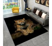 Alfombra 3D con diseño de tigre, leopardo, guepardo, león y lobo, para sala de estar, dormitorio, sofá, felpudo, decoración de cocina, alfombrilla antideslizante para niños 40x60cm(15x23in)