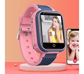 Reloj inteligente 4G para niños con videollamada, ubicación GPS, Monitor de devolución de llamada, llamada de emergencia, reloj inteligente antipérdida para niños European version negro