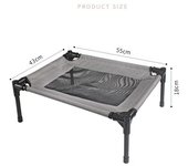 Cama de perro al aire libre, estera de tela Oxford para perrera, camas lavables para perros, accesorios de viaje, esteras portátiles extraíbles para acampar, casa para mascotas 55x43x18cm gris