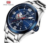 Reloj de lujo de primera marca con caja para hombre, reloj de negocios para hombre, calendario dual multifuncional, correa de acero resistente al agua, relojes de cuarzo para hombre