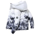 Chaqueta de plumón para hombre, chaqueta deportiva juvenil gruesa a prueba de viento de invierno para hombre M