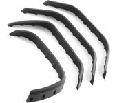 Cuerpo de plástico Shell rueda ceja guardabarros bengalas protector lateral 8017 reemplazo para TRAX4 Defender 1/10 negro