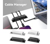 Organizador de cables de 5/8 agujeros, protector de cables, enrollador de cables USB de escritorio, organizador de cables para ratón, teclado, auriculares, soporte de alimentación