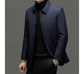 Chaqueta informal de negocios para hombre de mediana edad, con solapa y forro extraíble, de algodón acolchado, para otoño e invierno 170 caqui