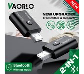 Receptor Transmisor de Audio 2 en 1 Bluetooth 5.0 3.5mm AUX USB Estéreo Música Adaptador Inalámbrico Con Micrófono Para Kit de Coche Altavoz TV PC Standard Edition