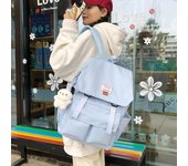 Mochila de color sólido para estudiantes de secundaria, mochila para mujer, mochila de gran capacidad blanco