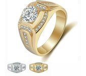 Nuevo Anillo para hombre, anillo de Versión amplia para hombre de negocios dominante 12