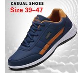 Zapatillas de deporte de moda para hombres, zapatos casuales, transpirables, con cordones, zapatos deportivos para hombres, zapatos de cuero para hombres 9.5