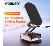 Fonken-Soporte magnético plegable para teléfono de coche, soporte giratorio con forma de Mini tira para teléfono, imán fuerte de Metal, soporte para GPS para coche para iPhone 13 negro