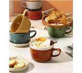 Taza de café japonesa con diseño de gato y tapa con estampado de gato, plato pequeño, bonita taza de desayuno, creativa taza de leche, regalo, 300 ml Mug with cartoon lid