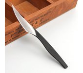 Cuchillo de corte de acero inoxidable afilado portátil, herramienta para tallar, cortador de cuero, herramienta para peletería negro