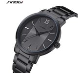 Marca SINOBI, relojes de diseño Simple para hombre, vestido de moda para hombre, relojes de pulsera de cuarzo, lo mejor en ventas, reloj masculino, regalos para marido plata