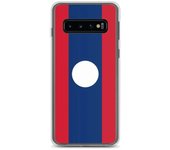 Coque Téléphone - Samsung - Galaxy S21 Ultra - Drapeau Laos - Souple - Multicolore