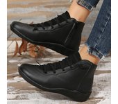 BOTINES MUJER Zapatos planos Chelsea de piel cortos Zapatillas vaqueras Botas de combate Mocasines vintage negros Envío gratis Tallas grandes 36 marrón