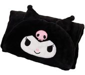 Manta de Cinnamoroll Kuromi My Melody con personaje AGGZOM, gorro de peluche, grande, cálida, transpirable, esponjosa, lavable en coche, para niños