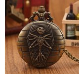 Relojes de bolsillo para hombre, reloj de bolsillo de bronce vintage, esqueleto, reloj de bolsillo de cuarzo prenavideño, cadena de regalo para hombres y mujeres