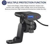Cargador de teléfono para motocicleta Dual USB AC carga rápida 3,0 cargador USB para motocicleta potencia inteligente
