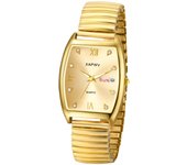 Reloj cuadrado dorado sencillo romano con diamantes, pantalla analógica, día de la semana, calendario, tamaño libre, reloj antiguo, reloj de pareja, reloj de cuarzo, ocio, negocios, moda.