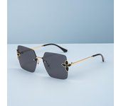 Gafas de sol de moda Gafas de sol de montura grande poligonal Accesorio de moda no polarizado negro
