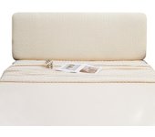 Funda para cabecero de cama, funda elástica para cabecero, funda protectora a prueba de polvo para cabecero tapizado con mechones de tela de lino W120XH70cm verde