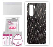 apgo Protective Skin Sticker for the back compatible with Huawei P40 lite 5G, Wrap Film, Foil, Vinyl - Pattern Carbon Black Pixel