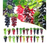 Uva Artificial, aplicaciones amplias realistas, planta de simulación suave, accesorio de fruta sintética, decoración del hogar E