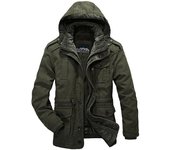 Abrigo de invierno para hombre, ropa de algodón, algodón acolchado grueso, ropa cálida de algodón de talla grande para hombre L