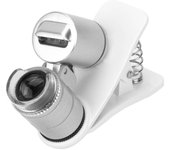 Mini microscopio de bolsillo de 60 aumentos, lupa LED con detector de billetes falsos