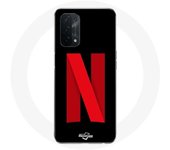 Coque pour Oppo A74 5G Netflix Logo rouge fond noir