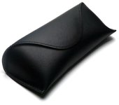 Estuche de cuero con imán suave para gafas de sol para hombre Estuche para gafas unisex Estuche para gafas negro para mujer negro