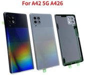 Nuevo para Samsung Galaxy A42 5G A426 A426U A426B reemplazo de la carcasa trasera de la puerta de la batería con cámara